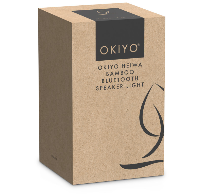 Okiyo Heiwa Bamboo Bluetooth Speaker & Night Light