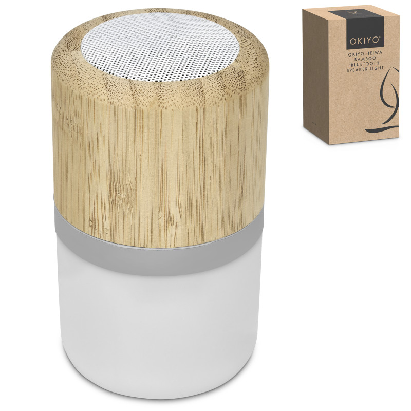 Okiyo Heiwa Bamboo Bluetooth Speaker & Night Light