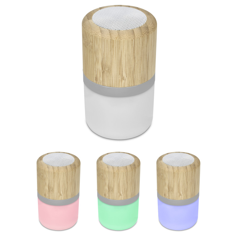 Okiyo Heiwa Bamboo Bluetooth Speaker & Night Light