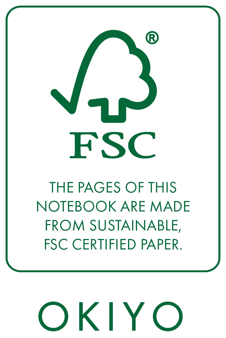 Okiyo FSC Certified Paper A5 Hard Cover Notebook