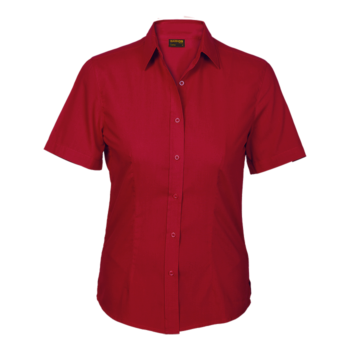 Basic Poly Cotton Blouse Short Sleeve Ladies