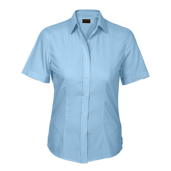 Basic Poly Cotton Blouse Short Sleeve Ladies