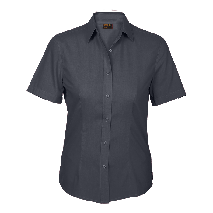 Basic Poly Cotton Blouse Short Sleeve Ladies