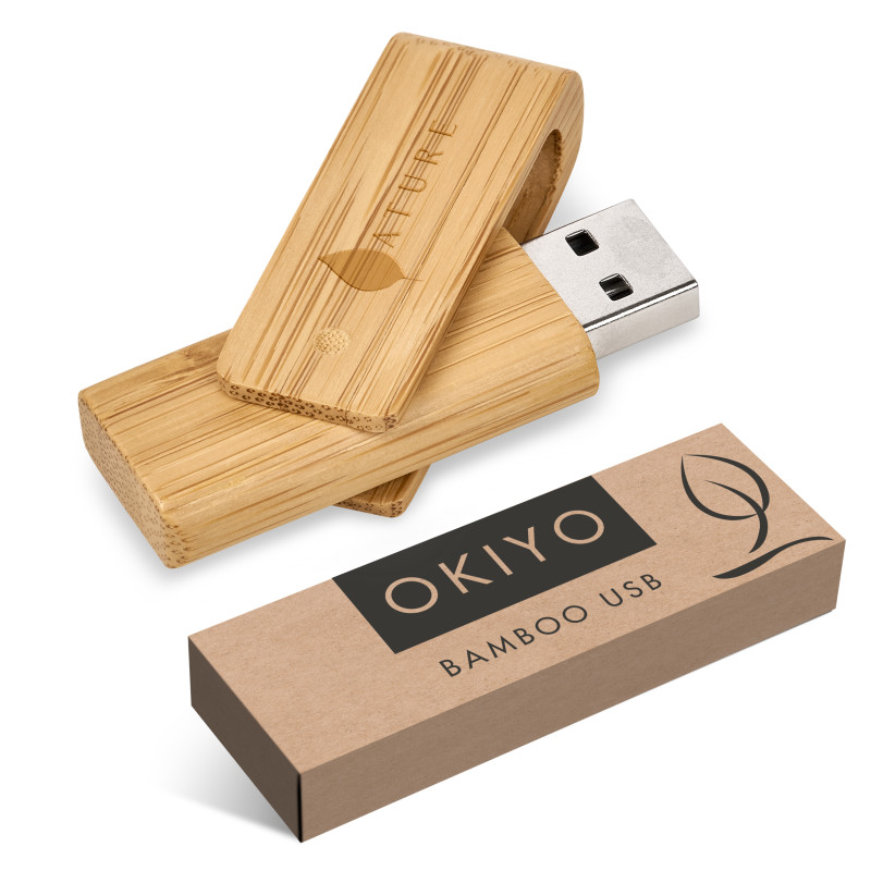 Okiyo Bakemono Bamboo Flash Drive - 32GB