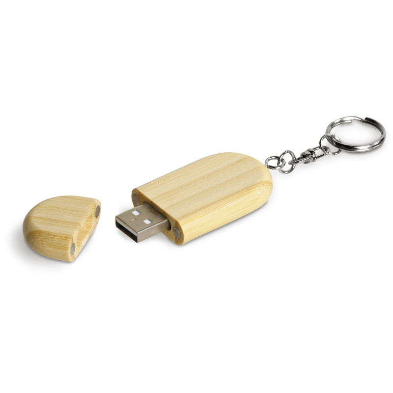 Okiyo Benkyou Bamboo Flash Drive Keyholder - 8GB