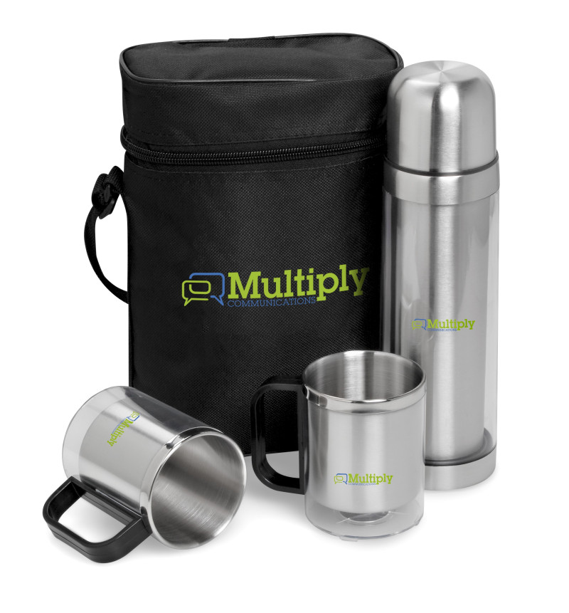 Admiral Stainless Steel Vacuum Flask & Mug Set