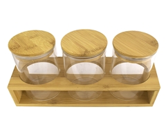 3-Piece Storage Jars & Stand