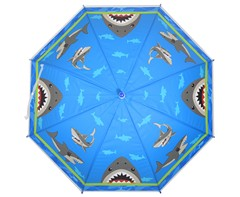 Kids Shark 8-Panel Umbrella & Whistle