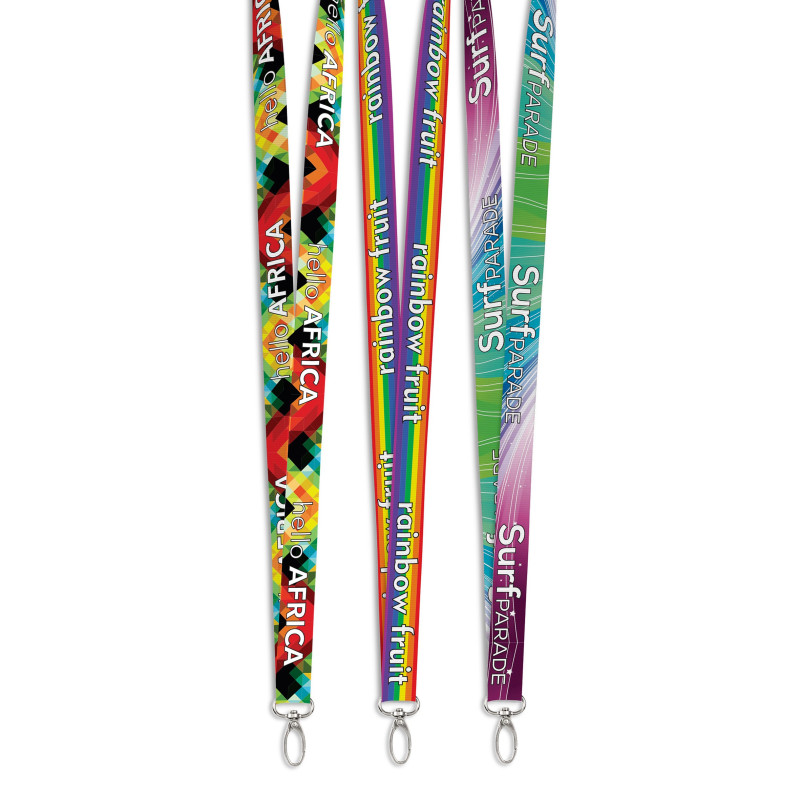 Lobster Clip Double-Sided Sublimation Petersham Lanyard