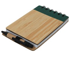 Wood Pocket Notepad & Sticky-Memo & Pen