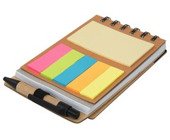 Wood Pocket Notepad & Sticky-Memo & Pen