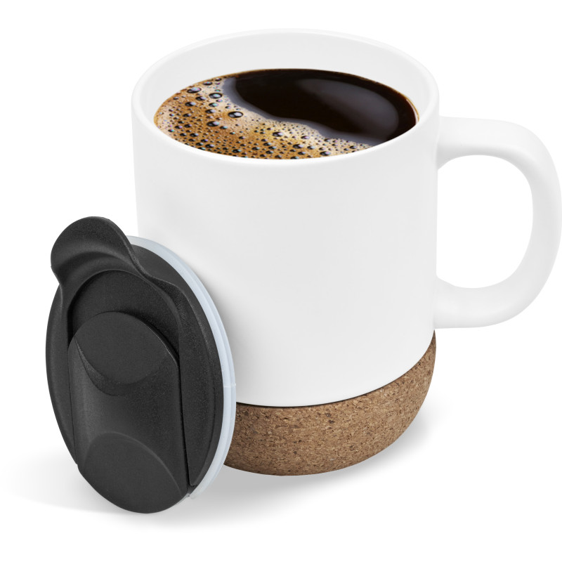 Serendipio Sienna Cork & Ceramic Sublimation Coffee Mug - 340ml