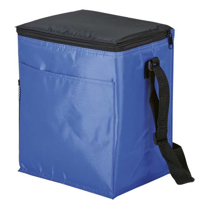 12 Can Cooler with 2 Exterior Pockets - 70D - PEVA Lining