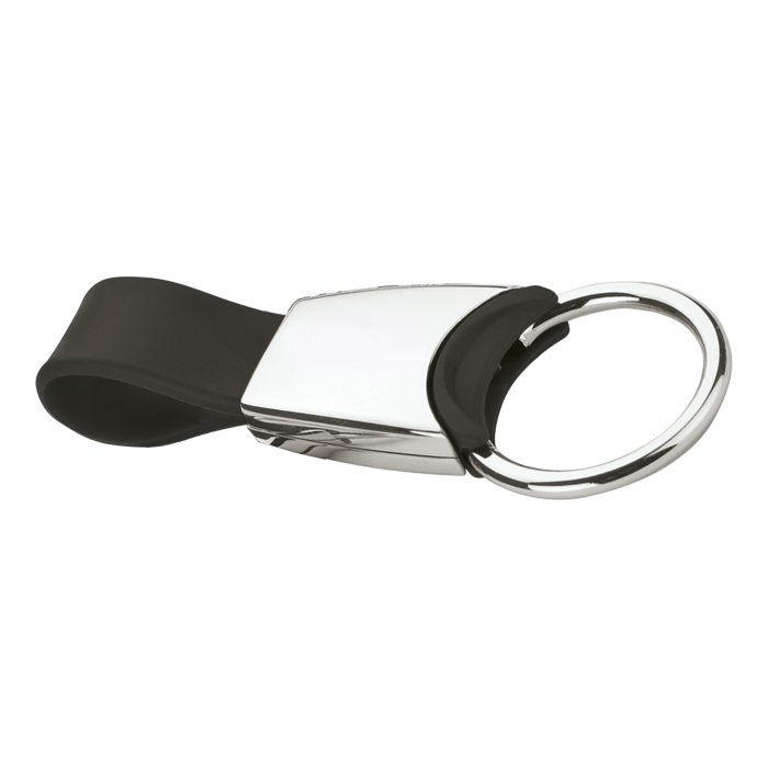 Metal Keychain with Silicone Strap