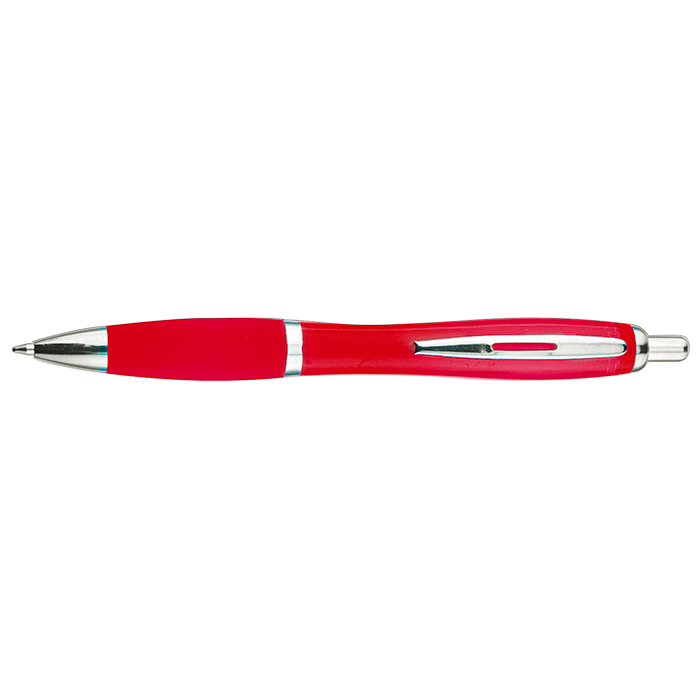 Curved Design Ballpoint Pen with Coloured Barrel