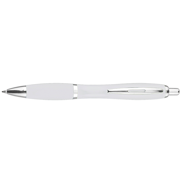 Curved Design Ballpoint Pen with Coloured Barrel