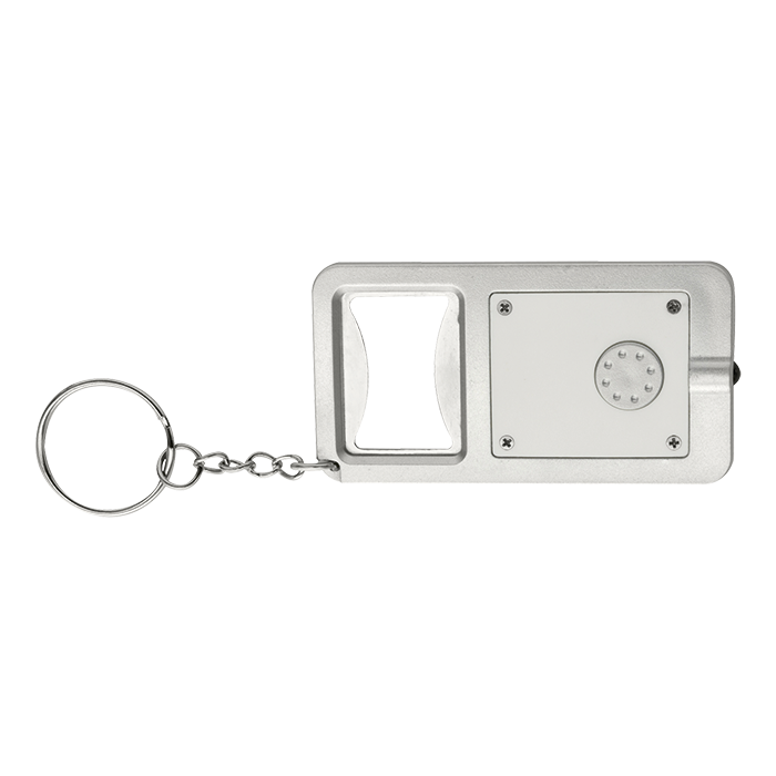 Keychain with Bottle Opener and LED Light