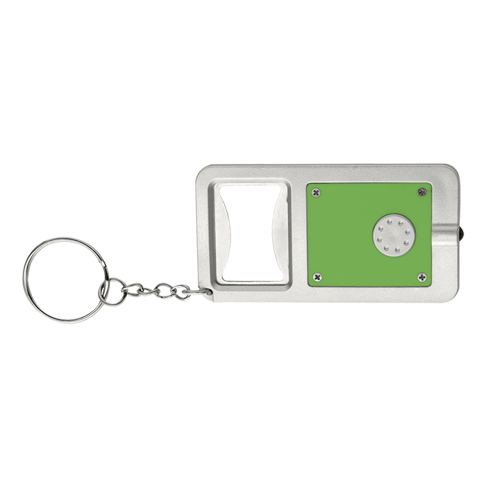 Keychain with Bottle Opener and LED Light