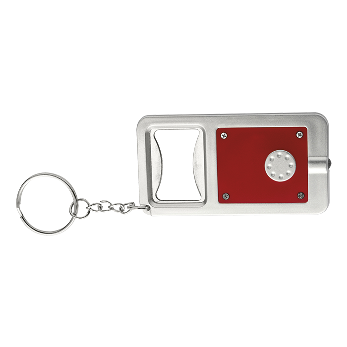 Keychain with Bottle Opener and LED Light