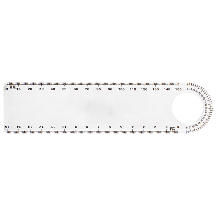 15cm Ruler with Protractor