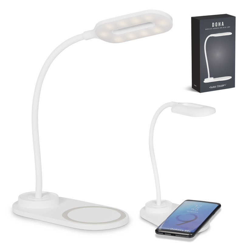 Swiss Cougar Doha Wireless Charger & Desk Lamp