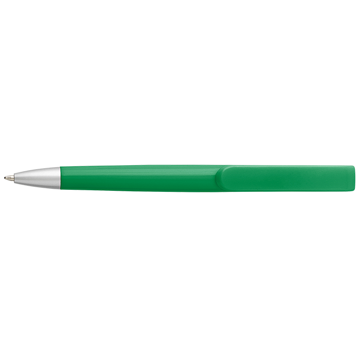 Rounded Clip Ballpoint Pen With Coloured Barrel