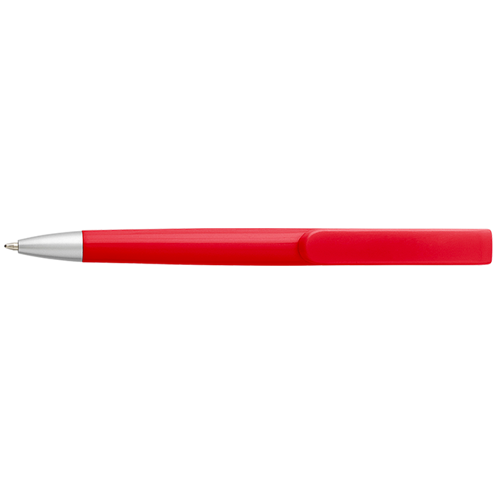 Rounded Clip Ballpoint Pen With Coloured Barrel