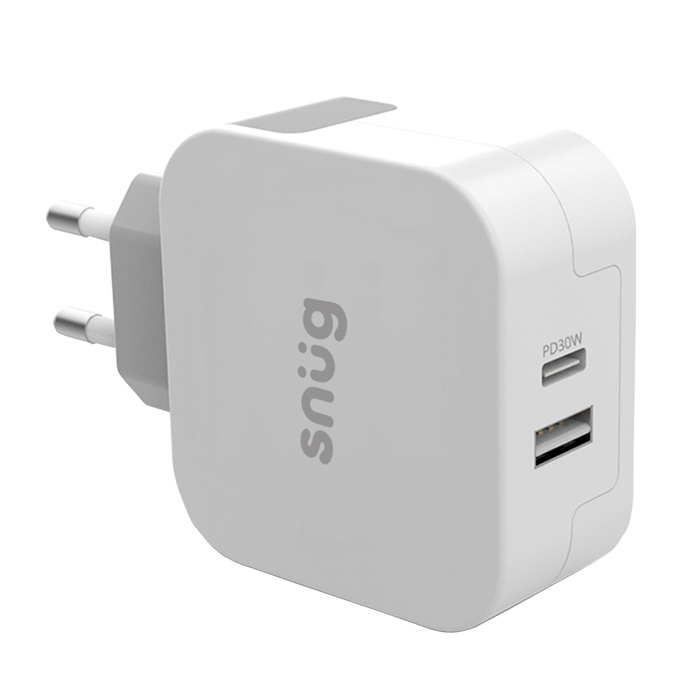 Snug Wall Charger PD 30W Two Ports