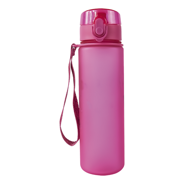 600ml Frosted Cylinder Water Bottle